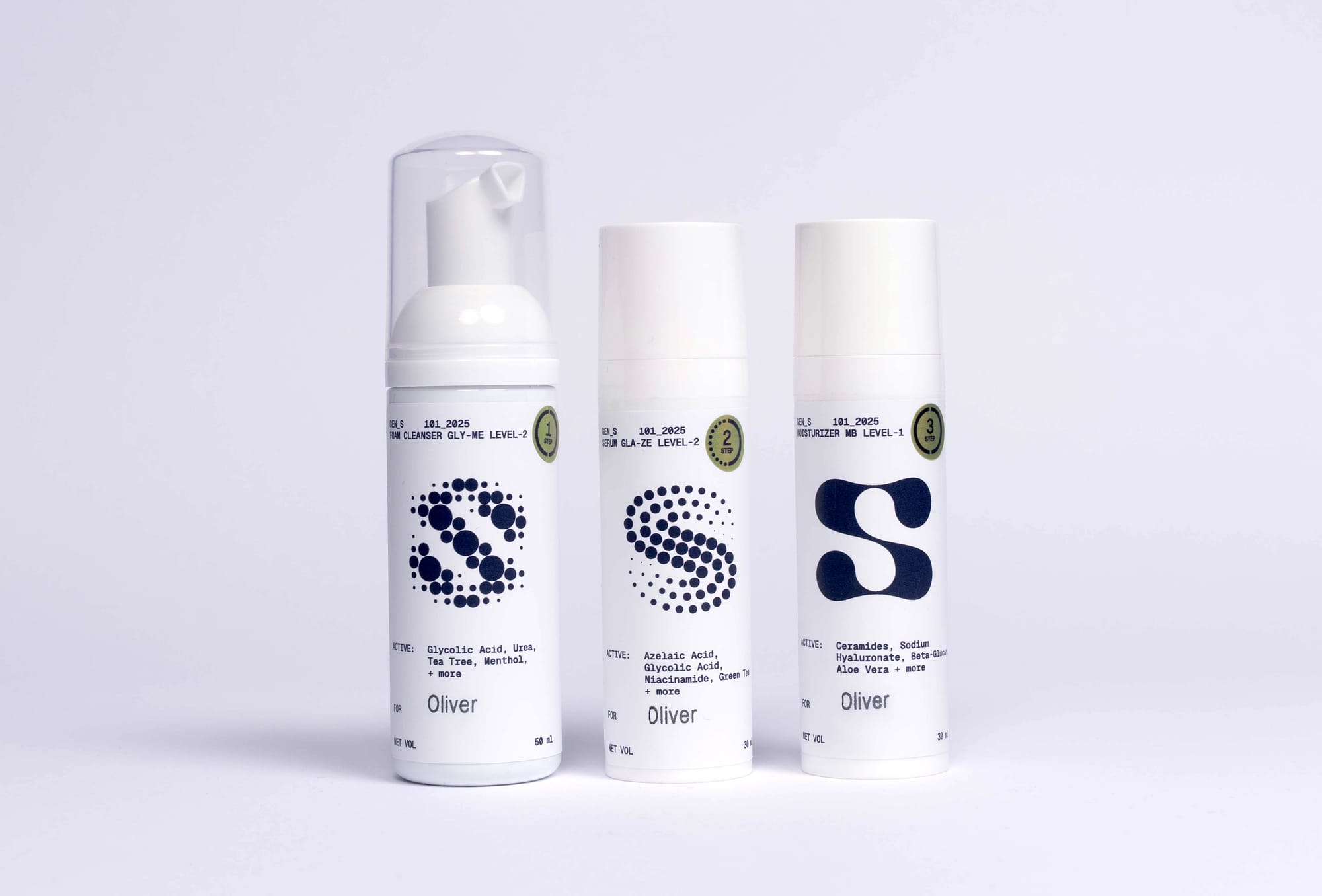 Naše rutina se skládá ze 3 produktů - čisticí pěna, sérum a hydratační krém
